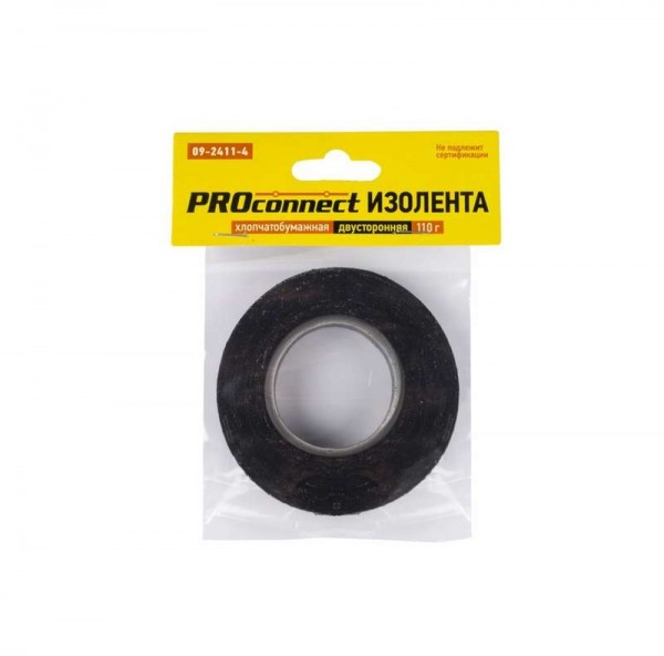  Изолента х/б 18мм двусторонняя (рул.16.4м) Proconnect 09-2411-4 
