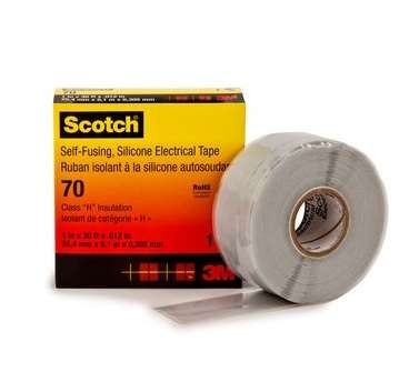  Лента изоляционная 25мм самослип. силиконовая резиновая Scotch 70 (дл.9м) 3М 7000006225 