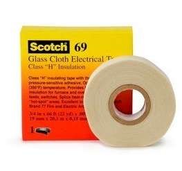  Изолента стекловолоконная 19мм Scotch 69 (дл.33м) 3М 7100090267 