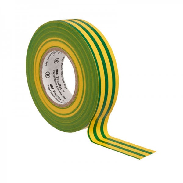  Изолента ПВХ 19мм Temflex 1300 желт./зел. (рул.20м) 3М 7100080346 