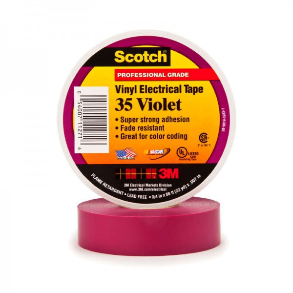 Изолента ПВХ 19мм (рул.20м) Scotch 35 фиол. 3М 7000031675 