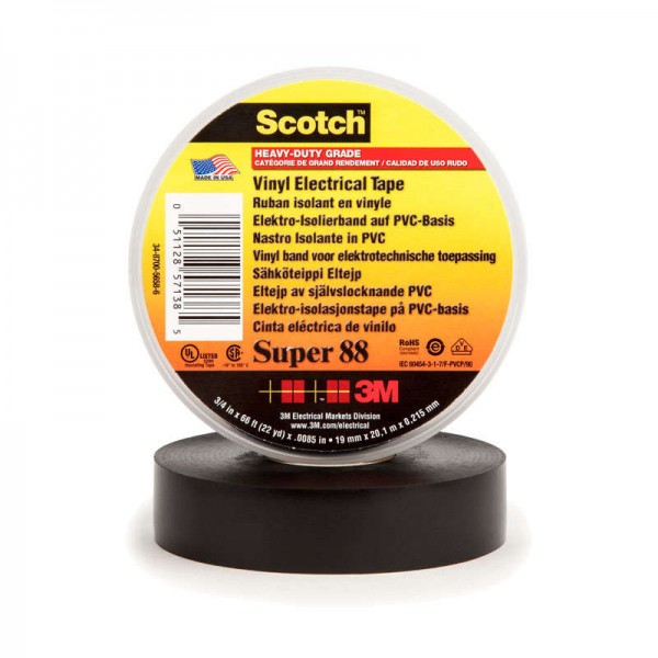  Изолента ПВХ 19мм (рул.20м) Scotch Super 88 3М 7100079942 