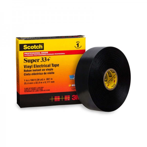  Изолента ПВХ 25мм (рул.33м) Scotch Super 33+ 3М 7000043003 