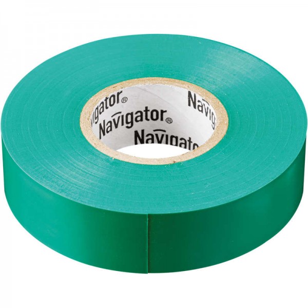  Изолента ПВХ 15мм (рул.10м) зел. NIT-B15-10/G Navigator 71232 