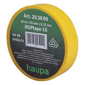  Изолента ПВХ 15мм (рул.20м) d74мм желт. HAUPA 263828 
