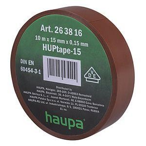  Изолента ПВХ 19мм (рул.20м) d74мм корич. HAUPA 263858 