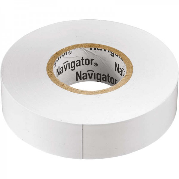  Изолента ПВХ 15мм (рул.10м) бел. NIT-B15-10/WH Navigator 71228 