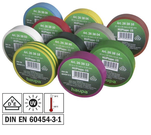  Набор изолент Rainbow Set 19мм х 20м (уп.10шт) HAUPA 263861 
