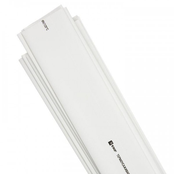  Трубка термоусадочная ТУТ 40/20 бел. (уп.25шт) PROxima EKF tut-40-w-1m 