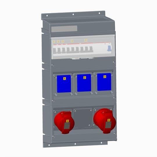  Бокс MPR32/1 с розетками в сборе IP44 пластик ABB 2CMA106211R1000 