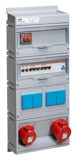  Бокс MPR32/1MS с розетками в сборе IP44 пластик ABB 2CMA168984R1000 