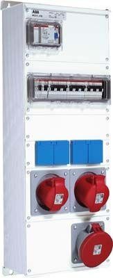  Бокс M63/2JFB CTFL с розетками и фланцами в сборе металл IP44 ABB 2CMA100024R1000 
