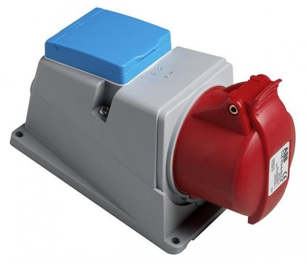  Адаптер CUE416-6+R/UJP розетка 3P+N+E 16А + Schuko 10/16А IP44 ABB 2CMA178301R1000 