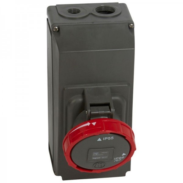  Розетка накладная Hypra 63А 400В 3K+3 IP67 Leg 059437 