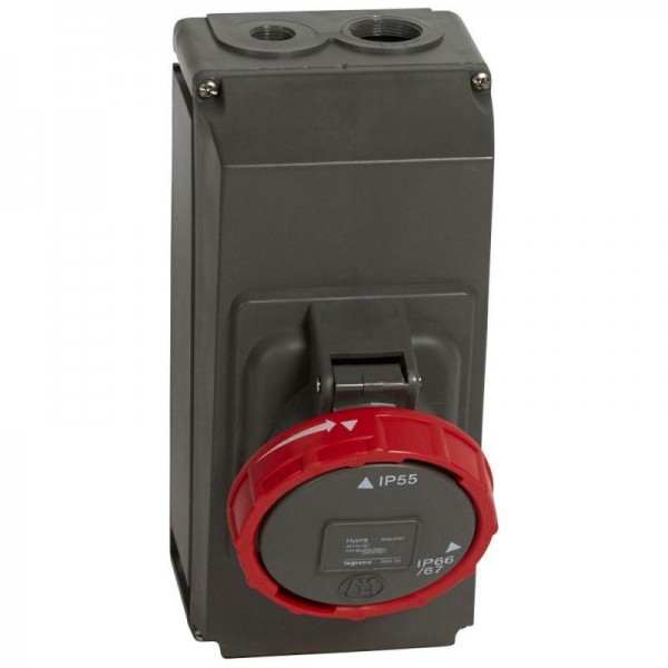  Розетка накладная Hypra 63А 400В 4K+3 IP67 Leg 059438 