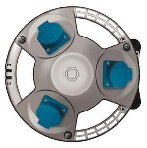  Комбинация розеток 3KRAFT IP44 3хSCHUKO 2P+E 16А 230В сер. Mennekes 94351SI 