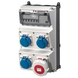  Бокс AMAXX IP67 1СЕЕ+3SCHUKO+4авт. выкл. +1узо Mennekes 930023 