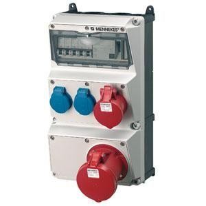  Бокс AMAXX IP44 2СЕЕ+2SCHUKO+3авт. выкл. +1УЗО Mennekes 930016 