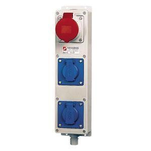  Колодка на 2 роз. SCHUKO 3P+E+N 16А 230В Mennekes 96438 