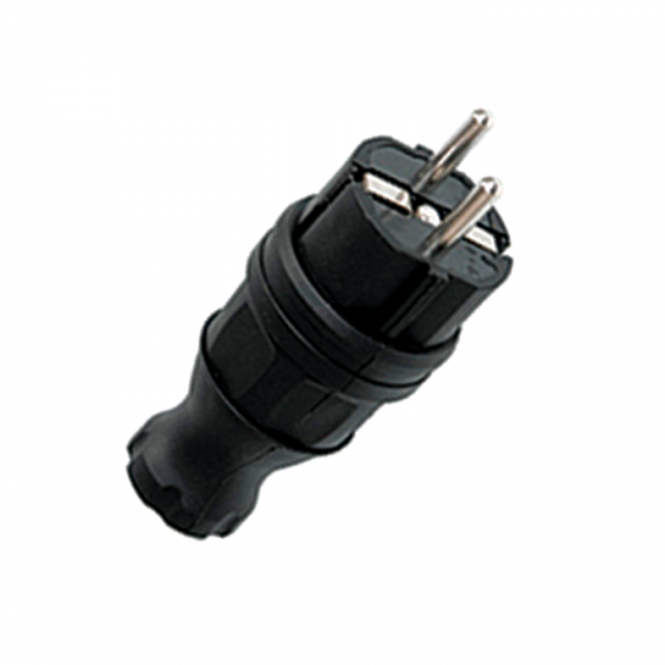  Вилка прямая 16А IP44 2P+PE 230В каучук EKF RPS-011-16-230-44 