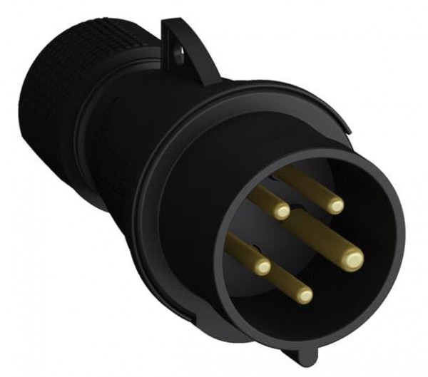  Вилка кабельная Easy&Safe 416EP9B 16А 3P+N+E IP44 9ч черн. ABB 2CMA103599R1000 