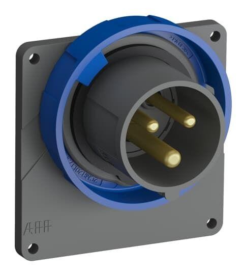  Вилка с прямым фланцем Easy&Safe 216EBU6W 16А 2P+E IP67 6ч ABB 2CMA101259R1000 