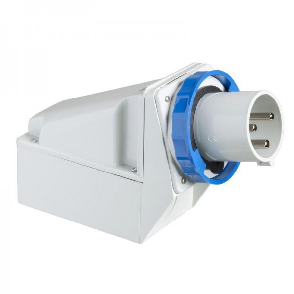  Вилка настенная 63А 2P+E 220В винт. IP67 SchE 81578 
