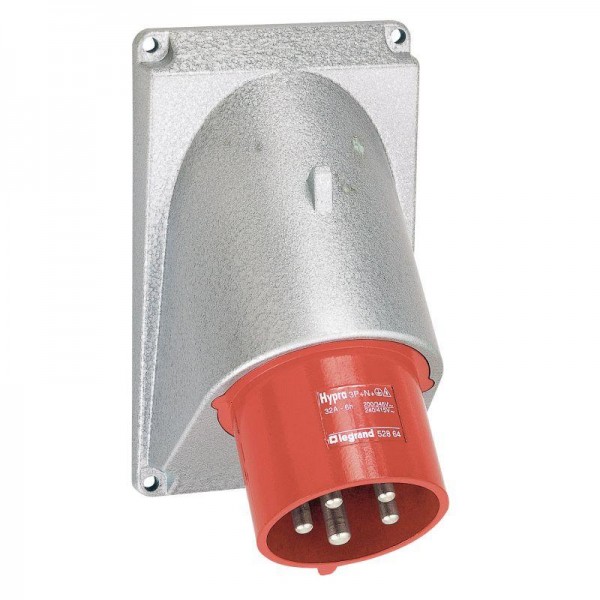  Вилка встраиваемая Hypra 3К+Н+З 400В 32А IP44 Leg 052864 