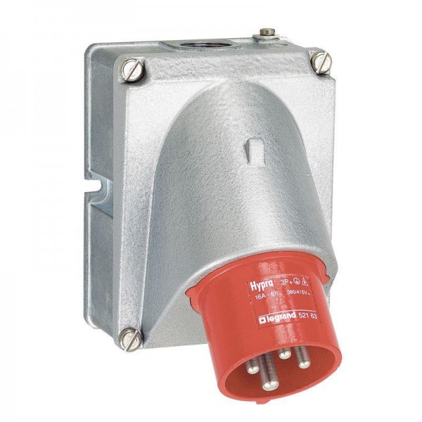  Вилка встраиваемая Hypra 3К+З 400В 32А IP44 Leg 052863 