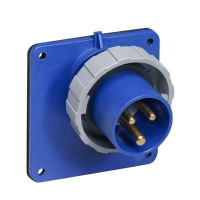  Вилка панельная 16А 2P+E IP67 6ч с угловым фланцем ABB 2CMA166678R1000 
