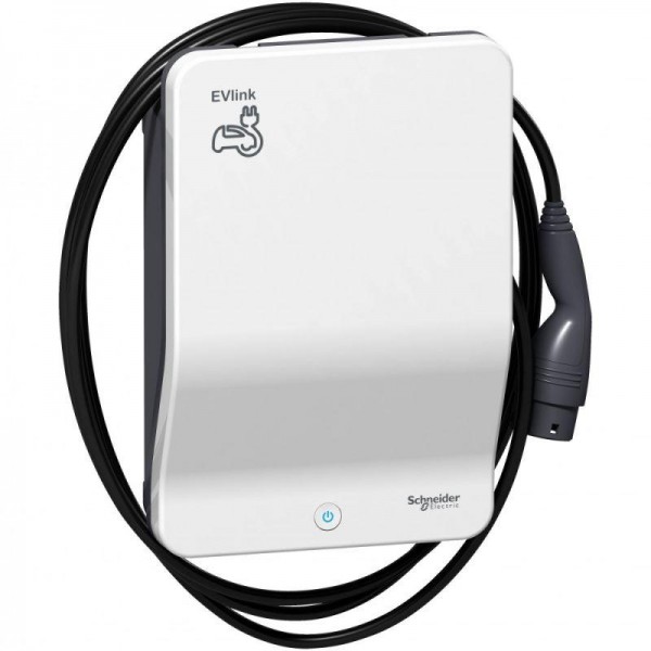  Станция зарядная EVLINK 7кВт кабель T2+замок SchE EVB1A7PCKI 