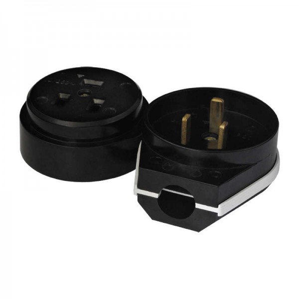  Разъем РШ-ВШ 32А 250В 2P+PE откр. уст. черн. UNIVersal 1234 