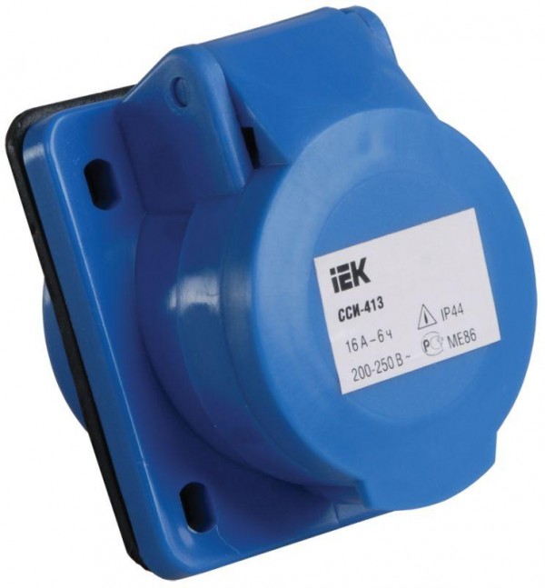  Розетка СП 16А 220В 2P+E ССИ-413 IP44 ИЭК PSR41-016-3 