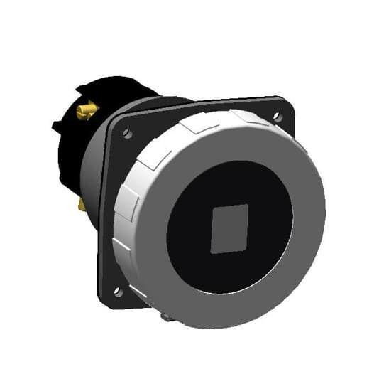  Розетка панельная 2125RU6W LP 125А 2P+E 6ч с прямым унифицир. фланцем IP67 ABB 2CMA192729R1000 
