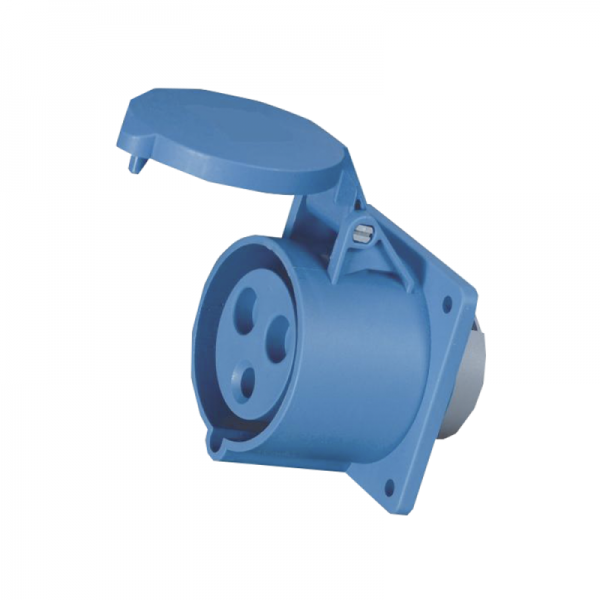  Розетка фланцевая 313 16А 220AC 2P+PE 6ч IP44 КЭАЗ 229455 