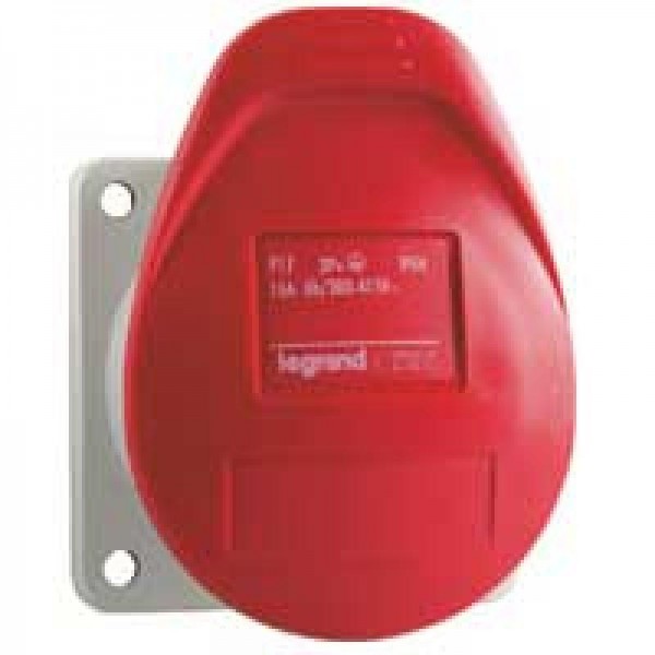  Розетка встраиваемая 16А 380В 3K+3 прямая IP44 Leg 057358 
