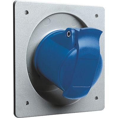  Розетка панельная 216RAU12 16А 2P+E 12ч с угловым унифицир. фланцем IP45 ABB 2CMA193220R1000 