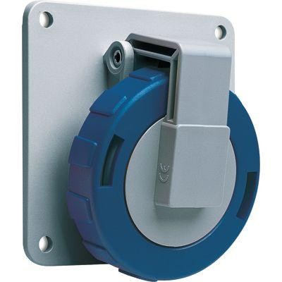  Розетка панельная 232RAU6W 32А 2P+E 6ч с угловым фланцем IP67 ABB 2CMA166948R1000 