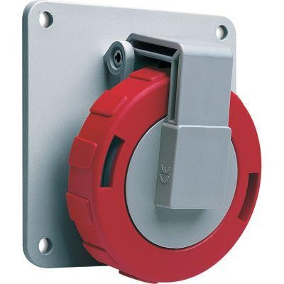  Розетка панельная 216RAU4W 16А 2P+E 4ч с угловым фланцем IP67 ABB 2CMA166994R1000 