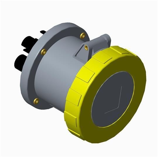  Розетка панельная 263RU4W 63А 2P+E 4ч с прямым унифицир. фланцем IP67 ABB 2CMA167372R1000 