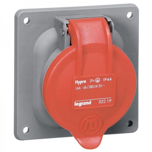 Розетка Hypra 63А 380/415В 3K+3 IP44 Leg 053823 