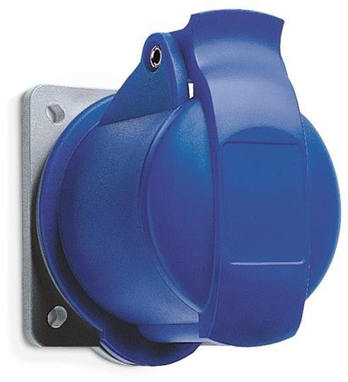  Розетка панельная 216R6 16А 2P+E с прямым миним. фланцем IP44 ABB 2CMA193146R1000 