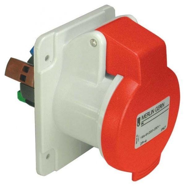  Розетка СП прям. 16А 380В 3P+N+E быстр. соед. IP44 SchE PKY16G435 
