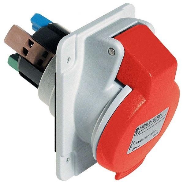  Розетка СП угл. 16А 380В 3P+N+E быстр. соед. IP44 SchE PKY16F435 