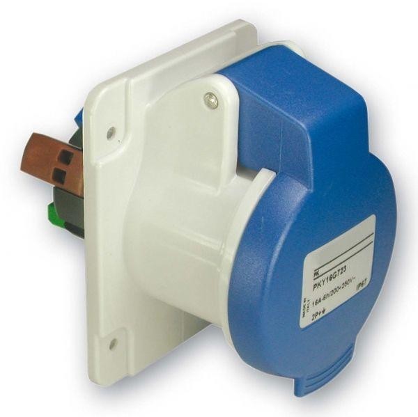  Розетка СП прям. 16А 220В 2P+E быстр. соед. IP44 SchE PKY16G423 