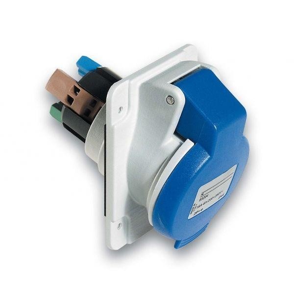  Розетка СП угл. 32А 220В 2P+E быстр. соед. IP44 SchE PKY32F423 