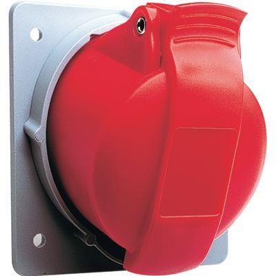  Розетка 416RAM6 16А 3P+N+E панельн. с угл. миним. фланцем 220В IP44 ABB 2CMA170021R1000 