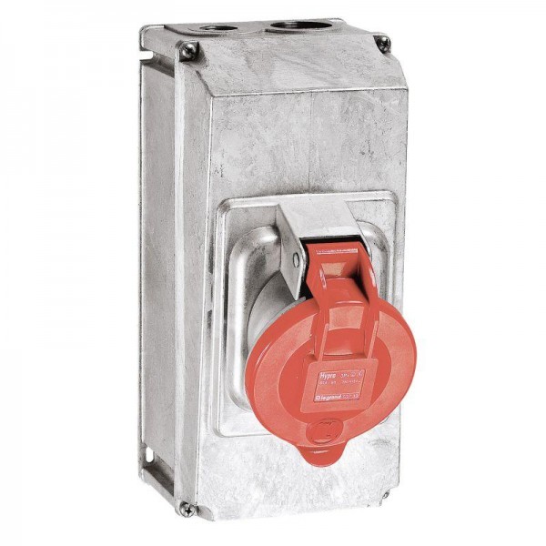  Розетка Hypra 63А 400В 3K+3 в корп. IP44 Leg 053733 