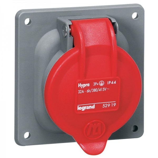  Розетка встраиваемая Hypra 32А 400В 3K+3 IP44 Leg 052919 