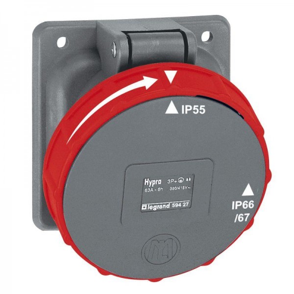  Розетка Hypra 63А 400В 3K+3 IP67 Leg 059427 